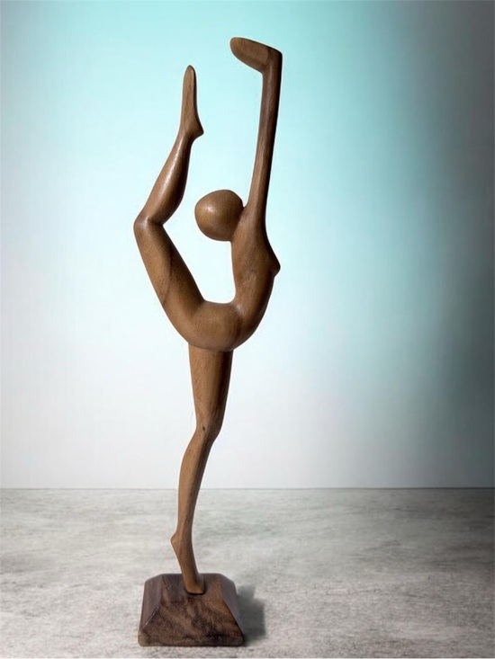 Other - Wooden Dancer Sculpture - Brown Home Art Figurine